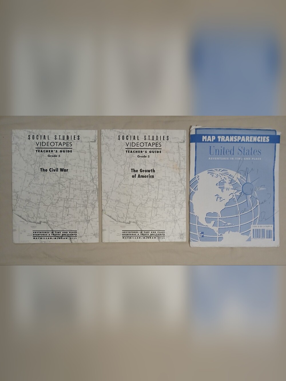 Soc Studies Map Transparencies Teacher's Guide - The Growth of America (Grade 5)